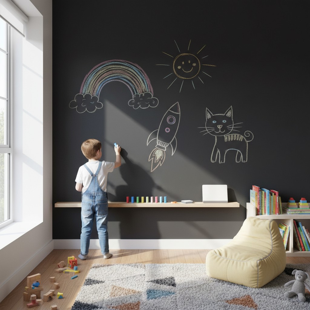 Eine Wand für kleine Künstler