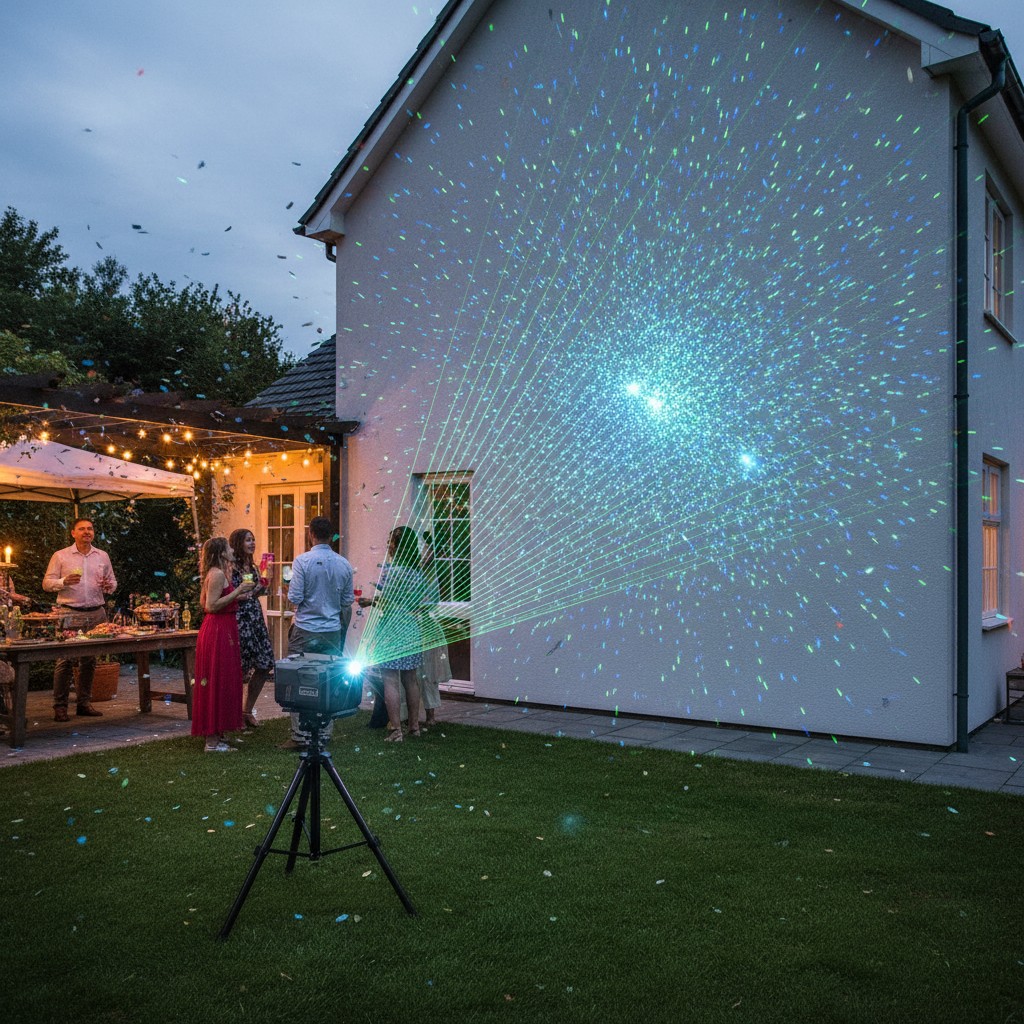 Lichtprojektoren für tanzende Muster an Wänden