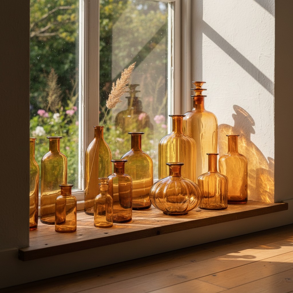 Leuchtende Akzente mit bernsteinfarbenem Glas