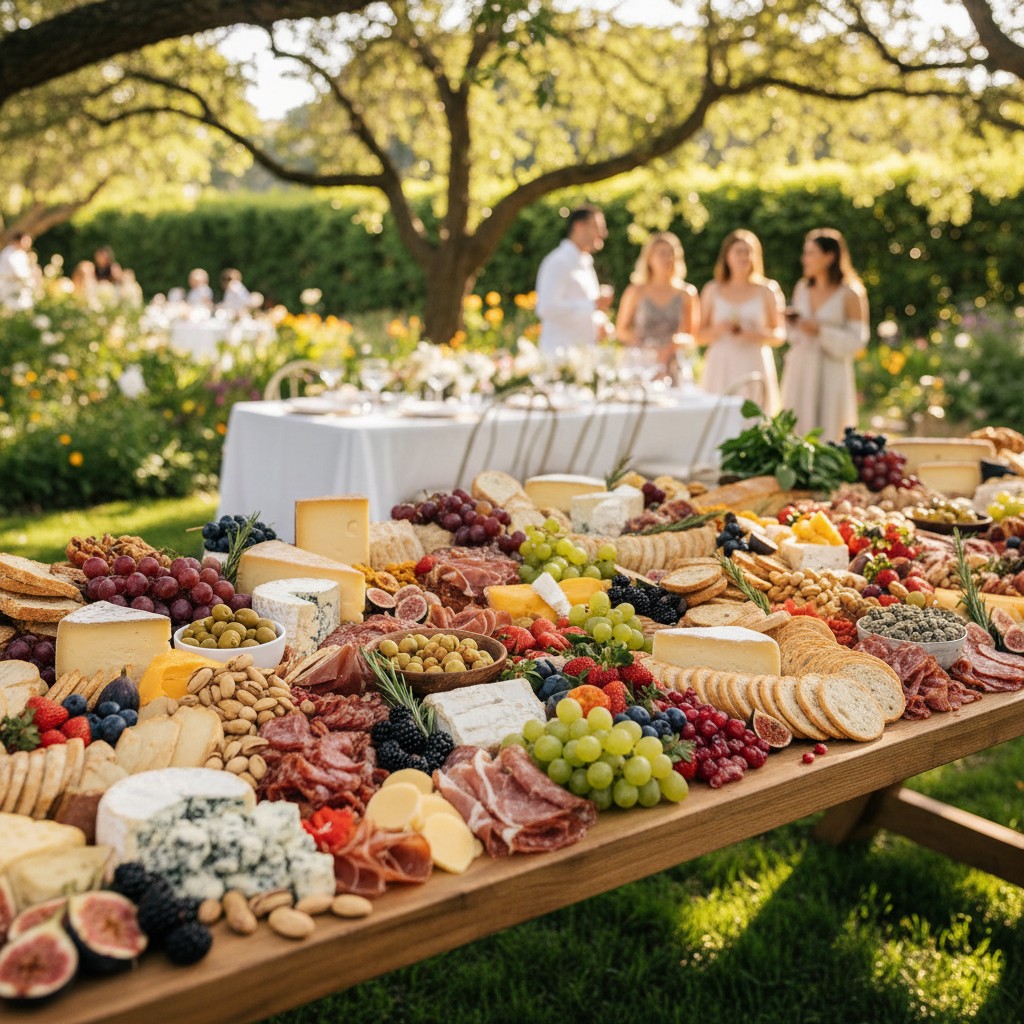Ein „Grazing Table“ statt klassischem Buffet